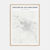 Santiago de los Caballeros Map Portrait Poster