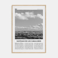 Santiago de los Caballeros Travel B&W Poster