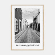 Santiago de Querétaro Portrait B&W Poster