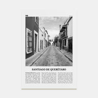 Santiago de Querétaro Travel B&W Poster