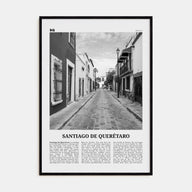 Santiago de Querétaro Travel B&W Poster