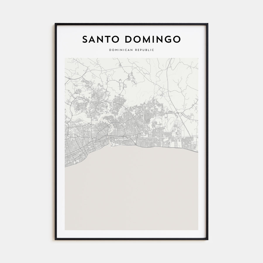 Santo Domingo Map Portrait Poster