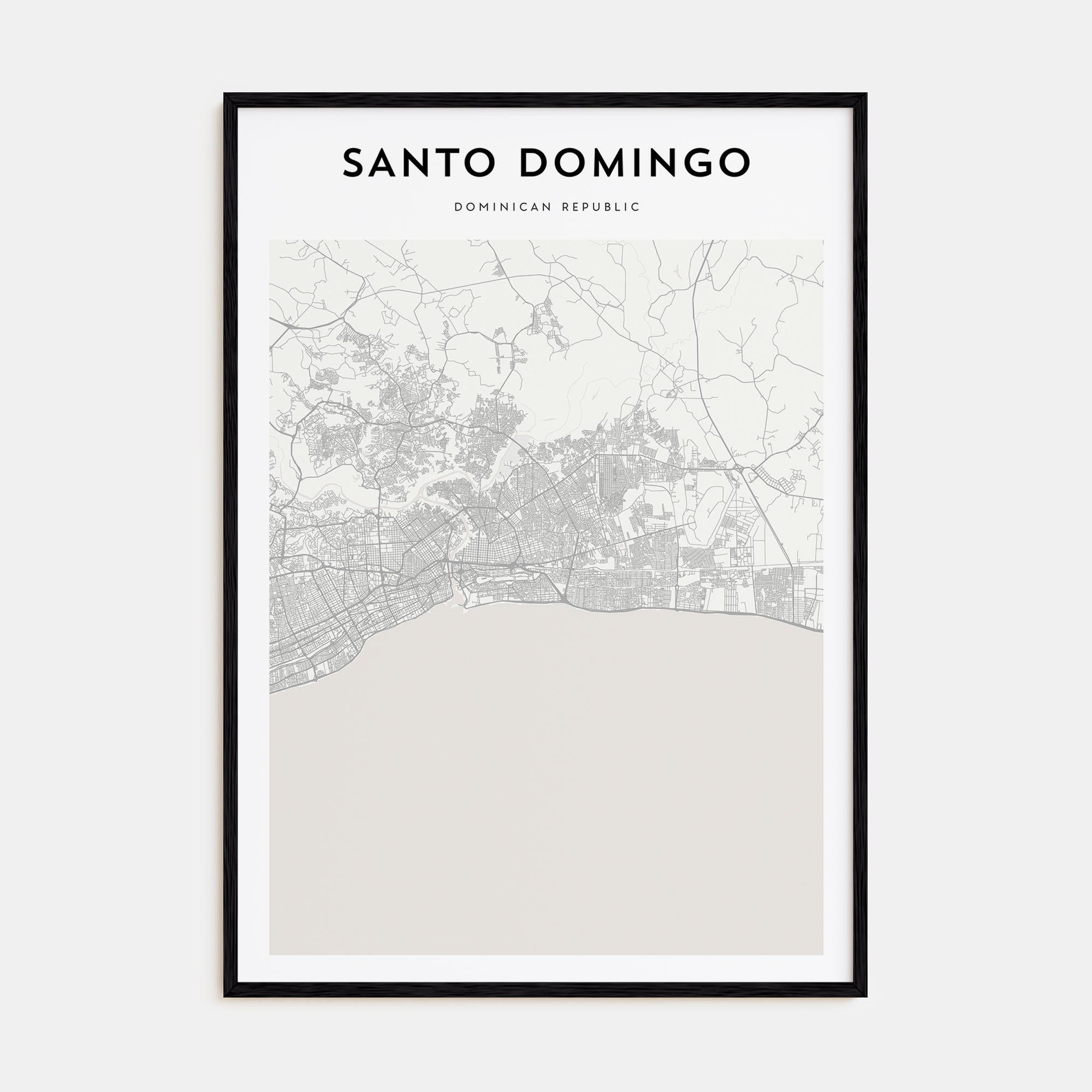 Santo Domingo Map Portrait Poster