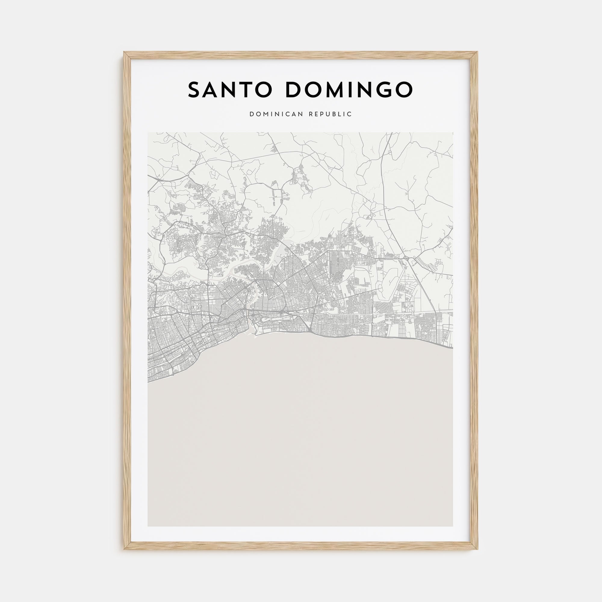 Santo Domingo Map Portrait Poster