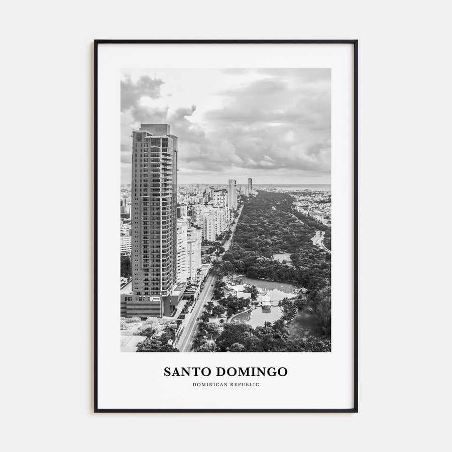 Santo Domingo Portrait B&W Poster