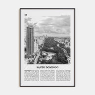 Santo Domingo Travel B&W Poster