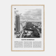 Santo Domingo Travel B&W Poster