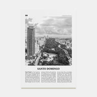 Santo Domingo Travel B&W Poster