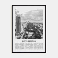 Santo Domingo Travel B&W Poster