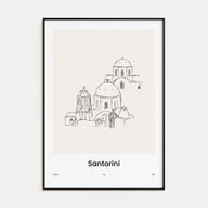 Santorini Drawn Poster