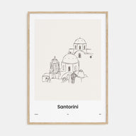 Santorini Drawn Poster