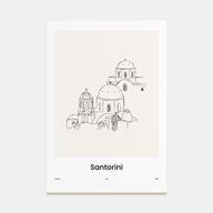 Santorini Drawn Poster