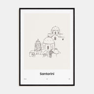 Santorini Drawn Poster