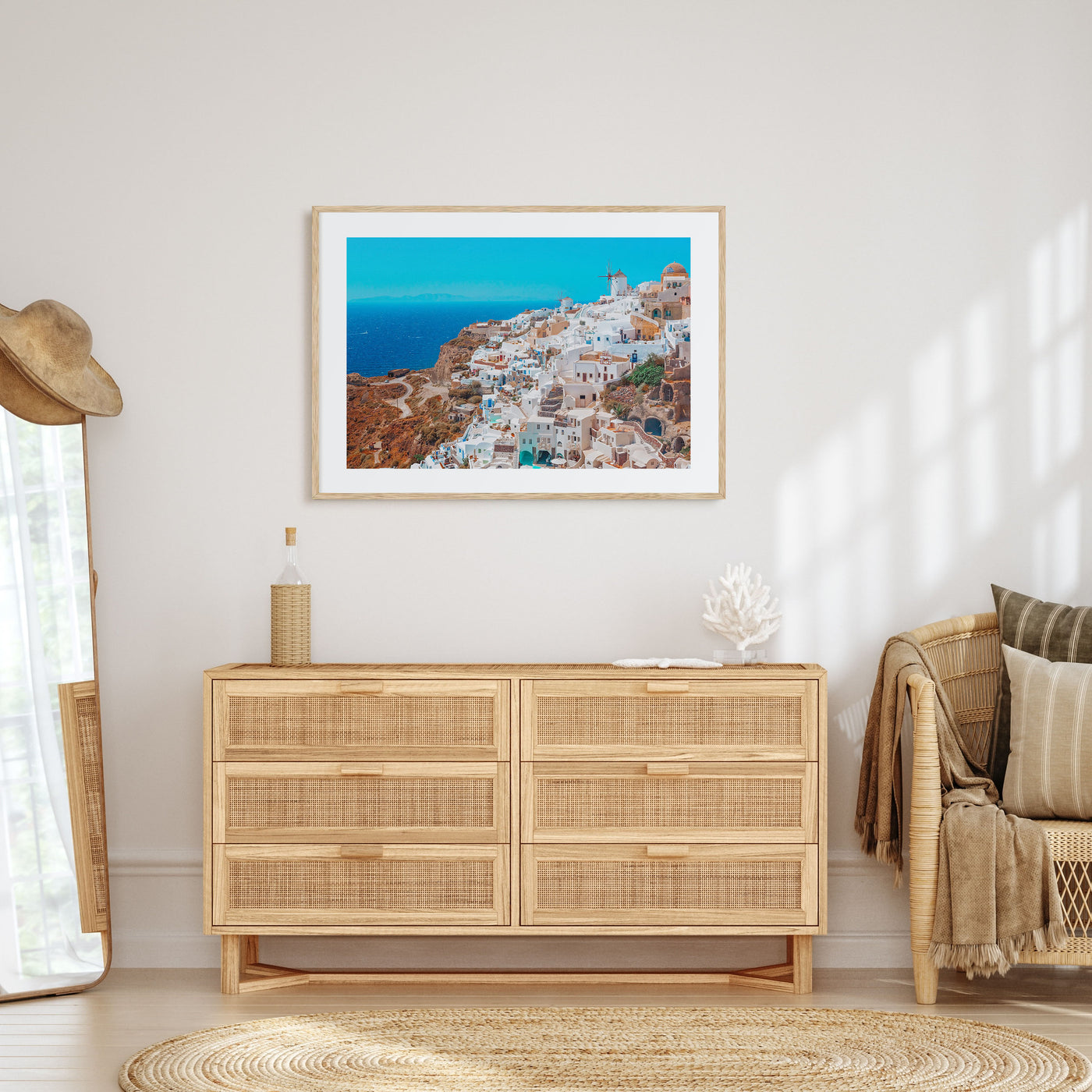 Santorini Landscape Color Poster