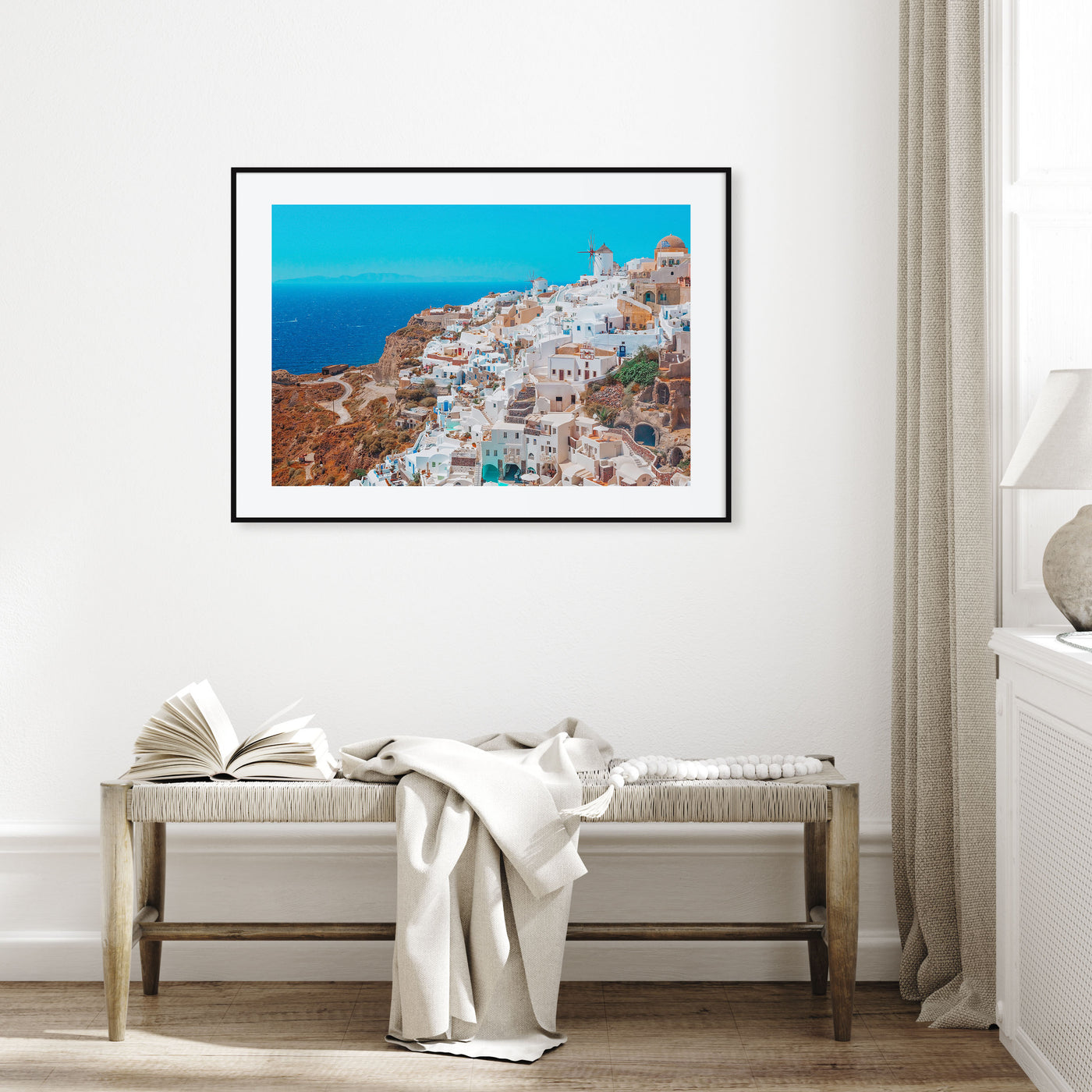 Santorini Landscape Color Poster
