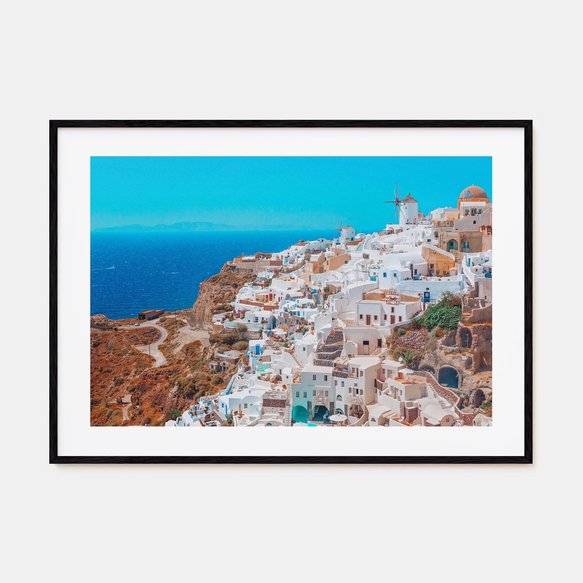 Santorini Landscape Color Poster