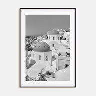 Santorini Photo B&W No 1 Poster