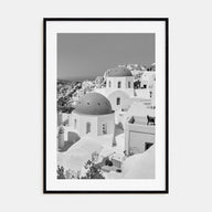 Santorini Photo B&W No 1 Poster