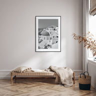 Santorini Photo B&W No 1 Poster