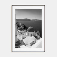 Santorini Photo B&W No 2 Poster