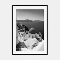 Santorini Photo B&W No 2 Poster