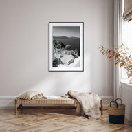 Santorini Photo B&W No 2 Poster