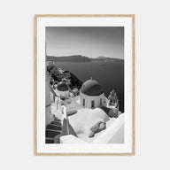 Santorini Photo B&W No 2 Poster