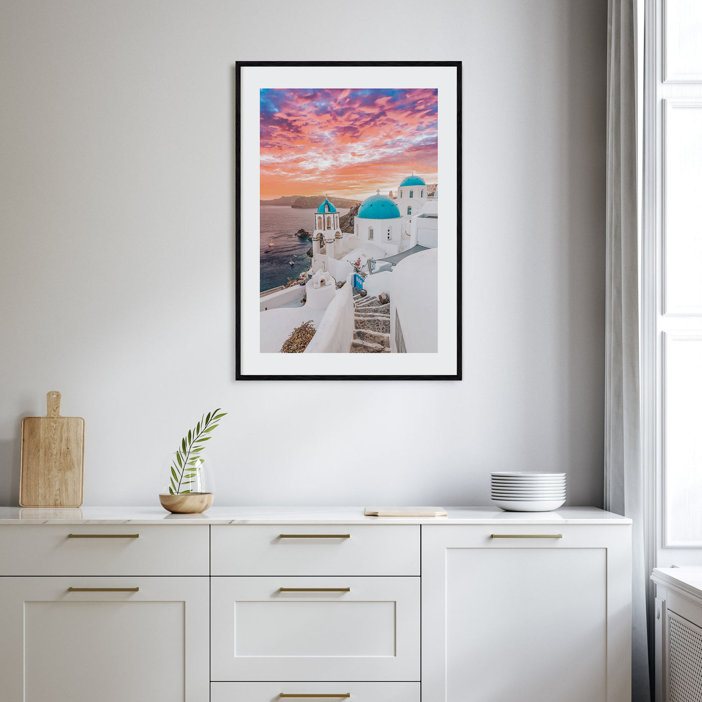 Santorini Photo Color No 1 Poster
