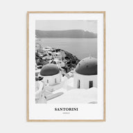 Santorini Portrait B&W Poster