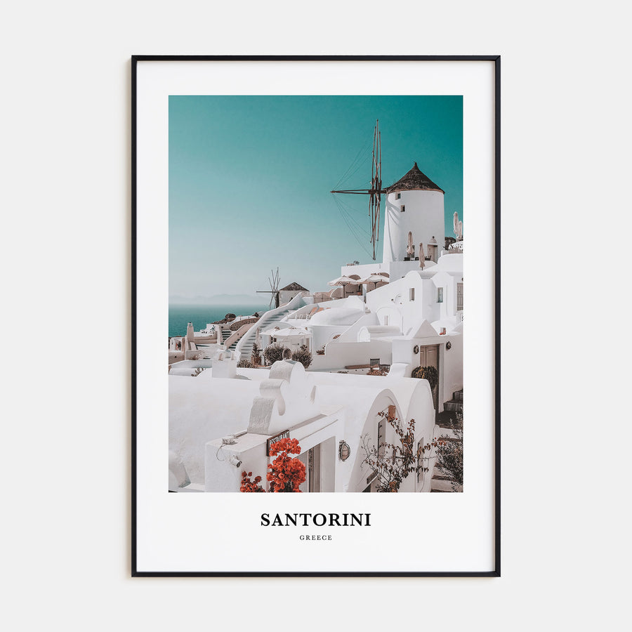 Santorini Portrait Color Poster