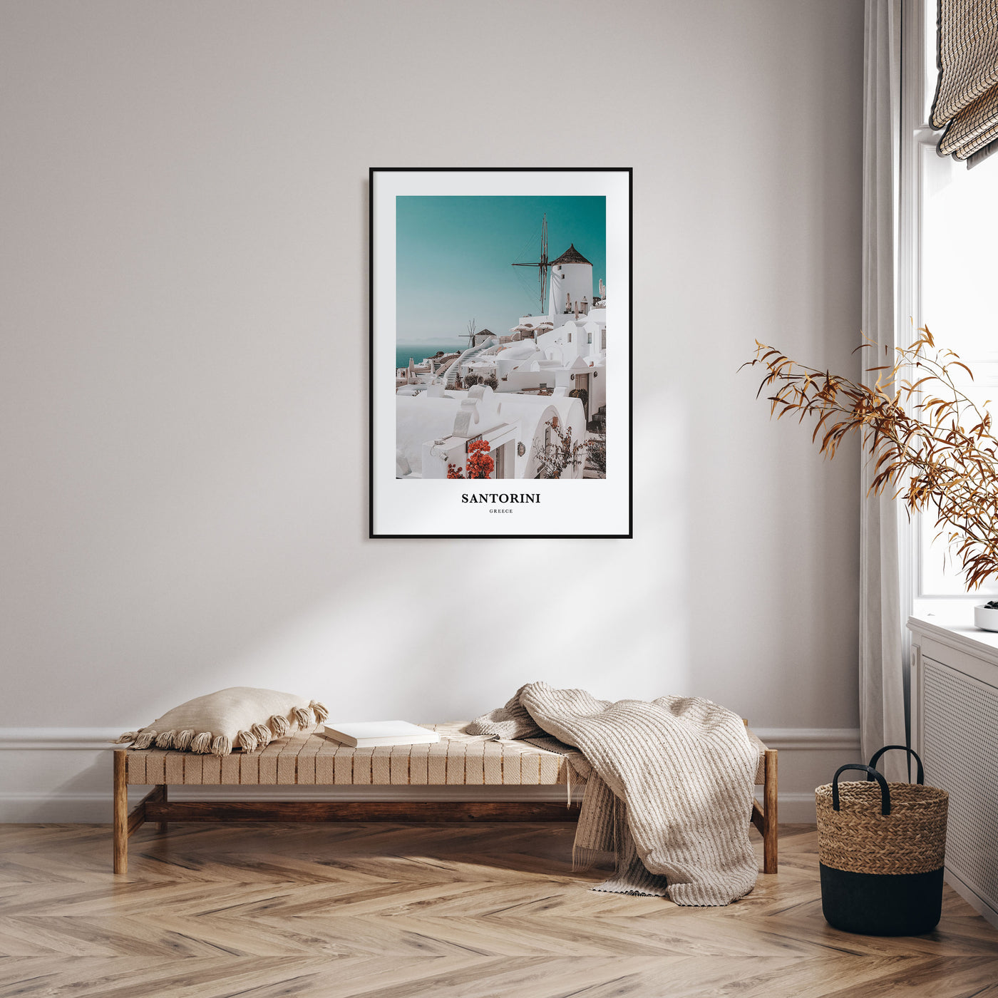 Santorini Portrait Color Poster