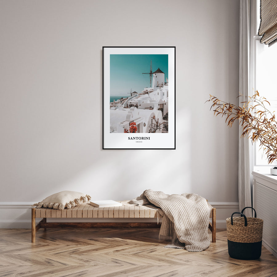 Santorini Portrait Color Poster