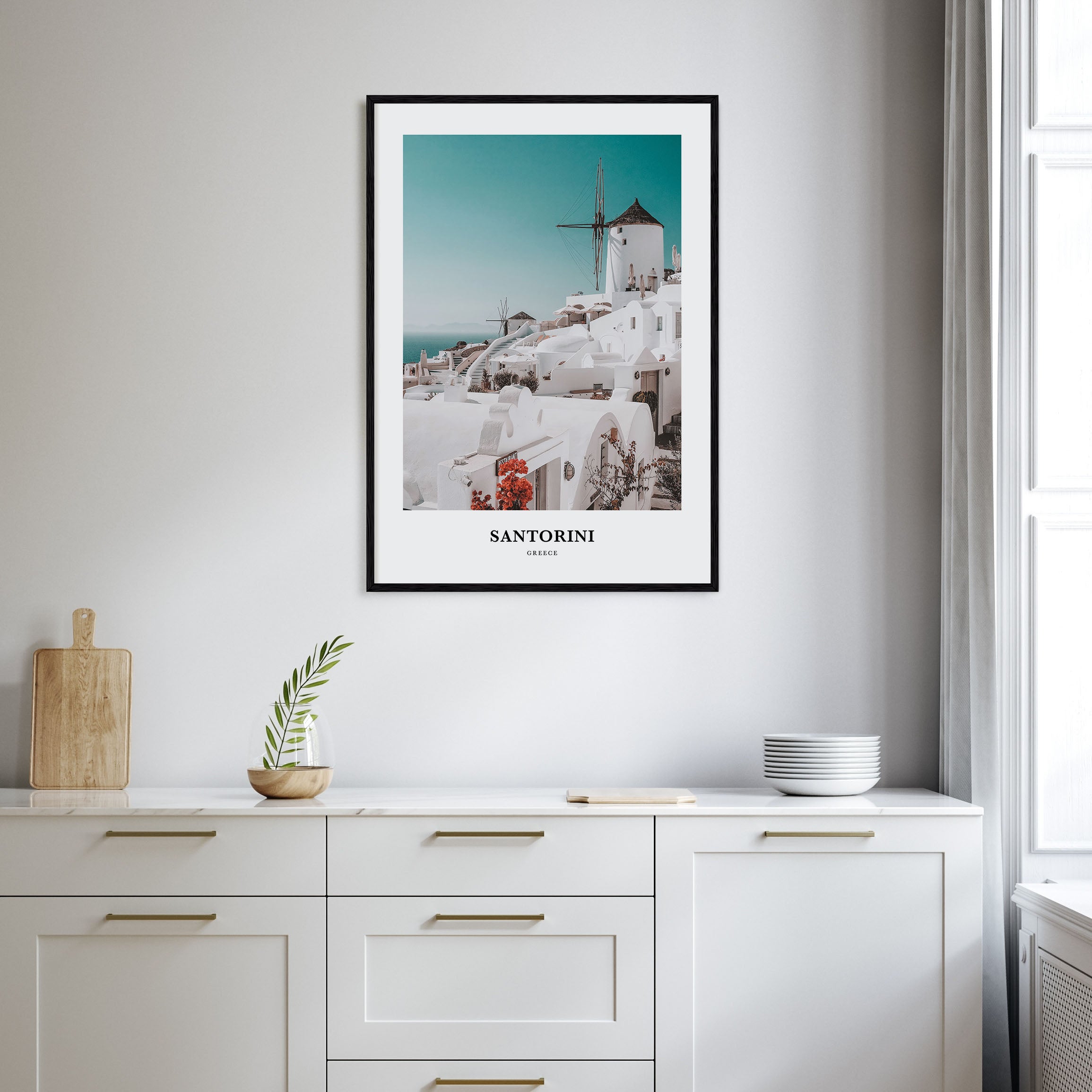 Santorini Portrait Color Poster