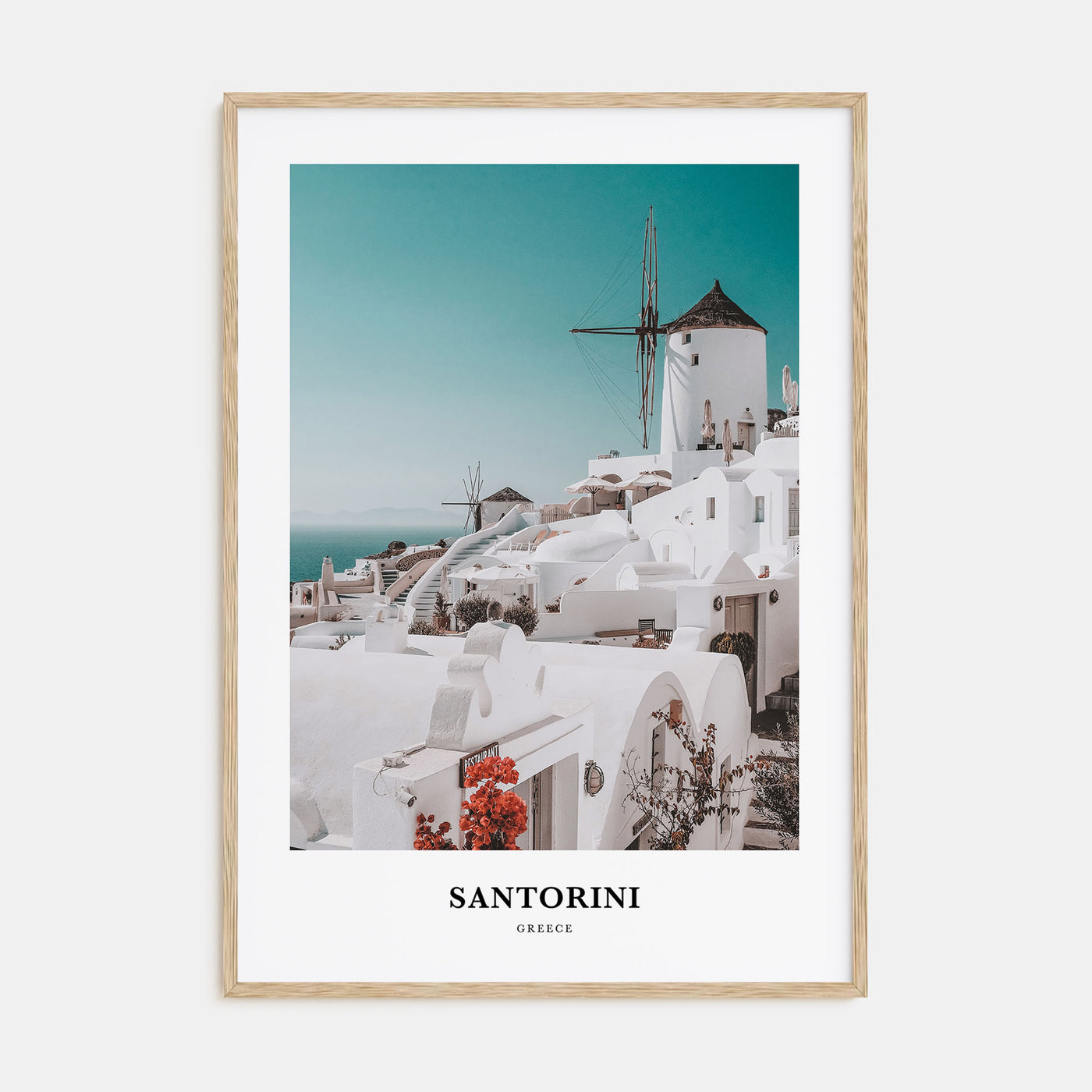 Santorini Portrait Color Poster