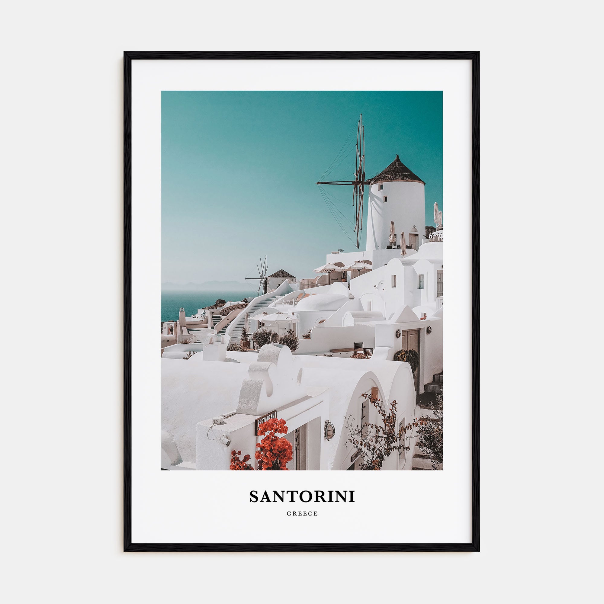 Santorini Portrait Color Poster