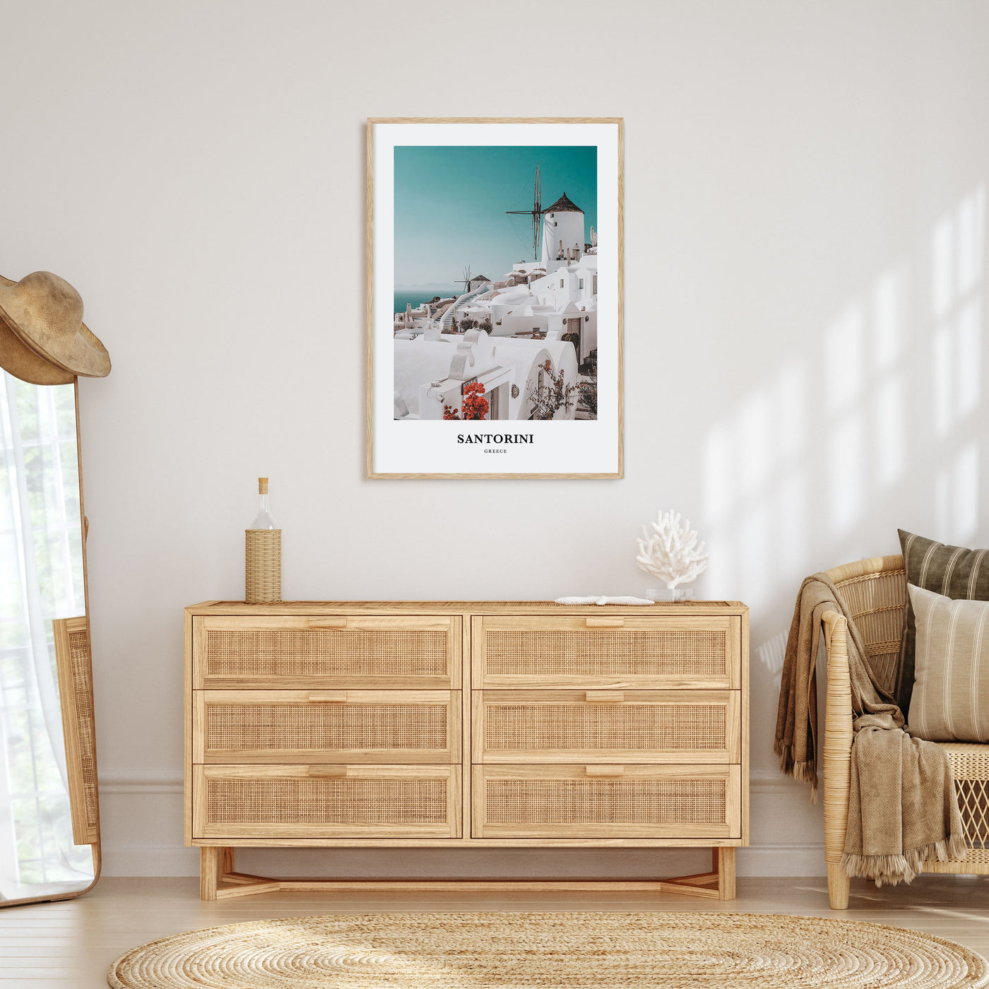 Santorini Portrait Color Poster