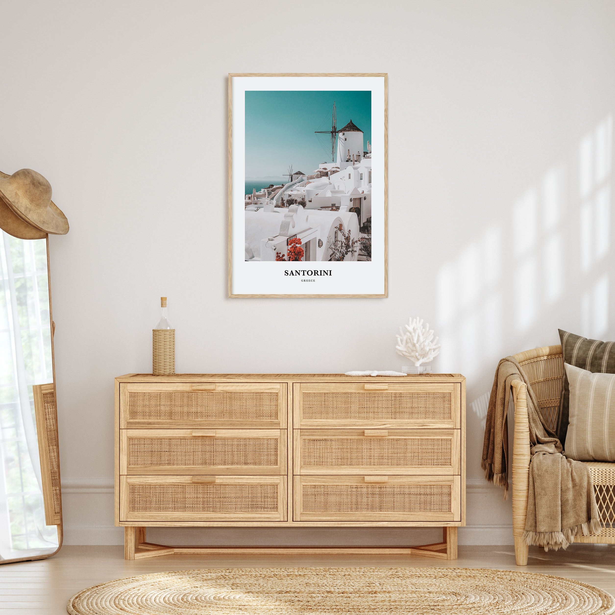 Santorini Portrait Color Poster