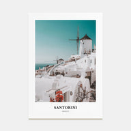 Santorini Portrait Color Poster