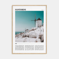 Santorini Travel Color Poster