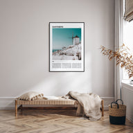 Santorini Travel Color Poster