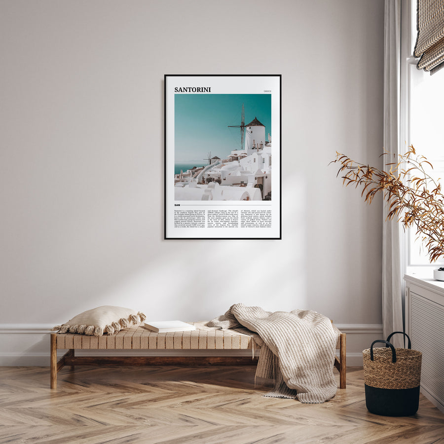 Santorini Travel Color Poster