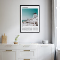 Santorini Travel Color Poster