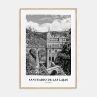 Santuario de Las Lajas Portrait B&W Poster