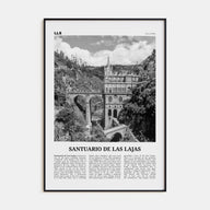 Santuario de Las Lajas Travel B&W Poster