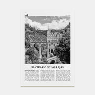 Santuario de Las Lajas Travel B&W Poster