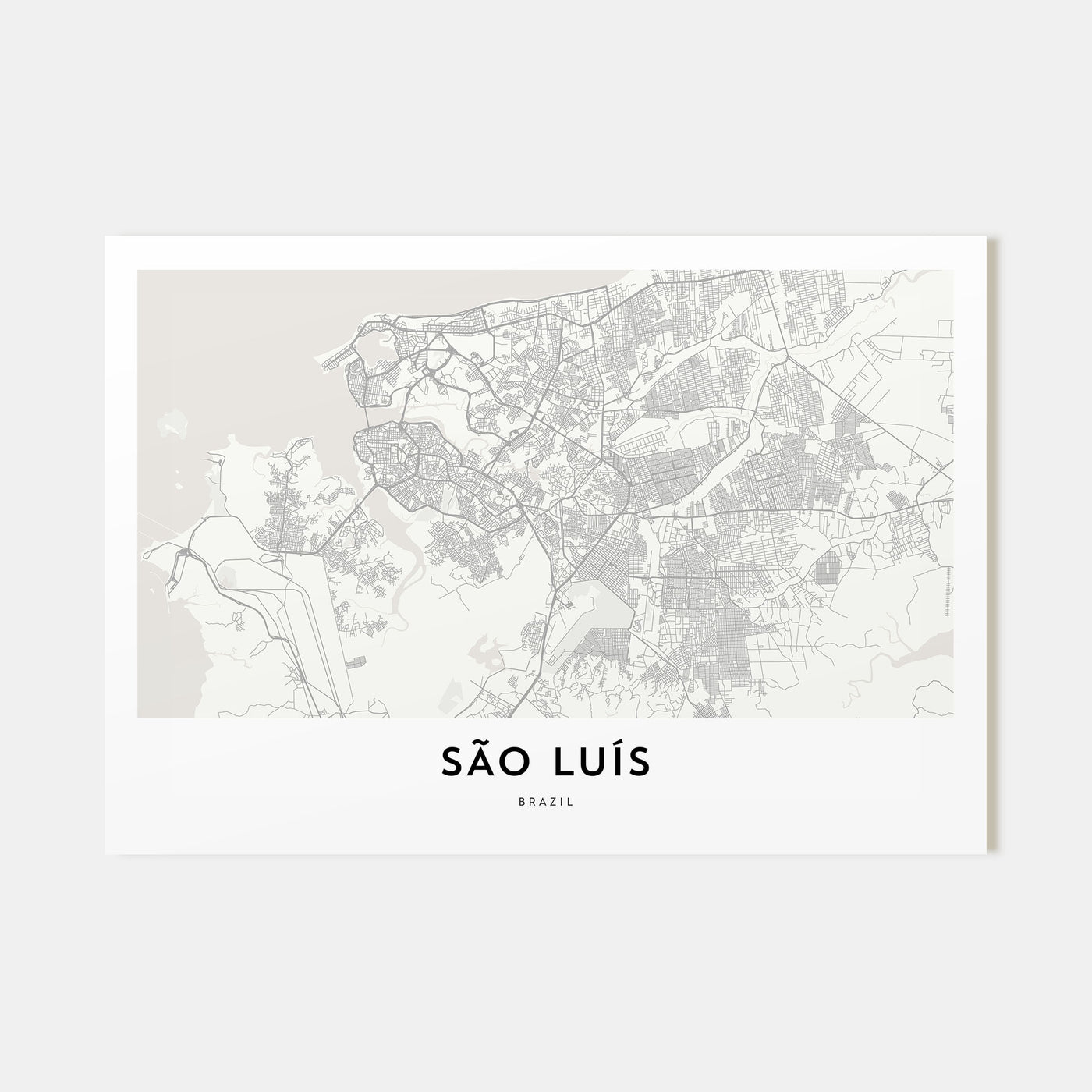 São Luís Map Landscape Poster