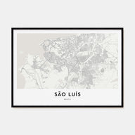 São Luís Map Landscape Poster