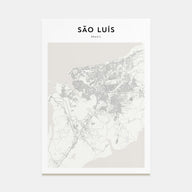 São Luís Map Portrait Poster