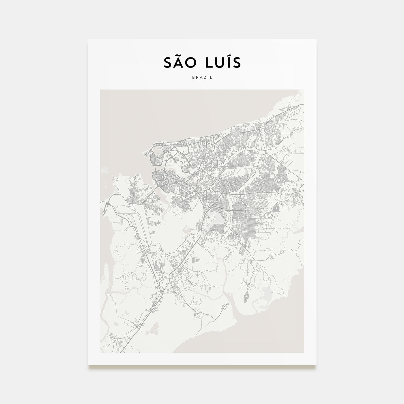 São Luís Map Portrait Poster