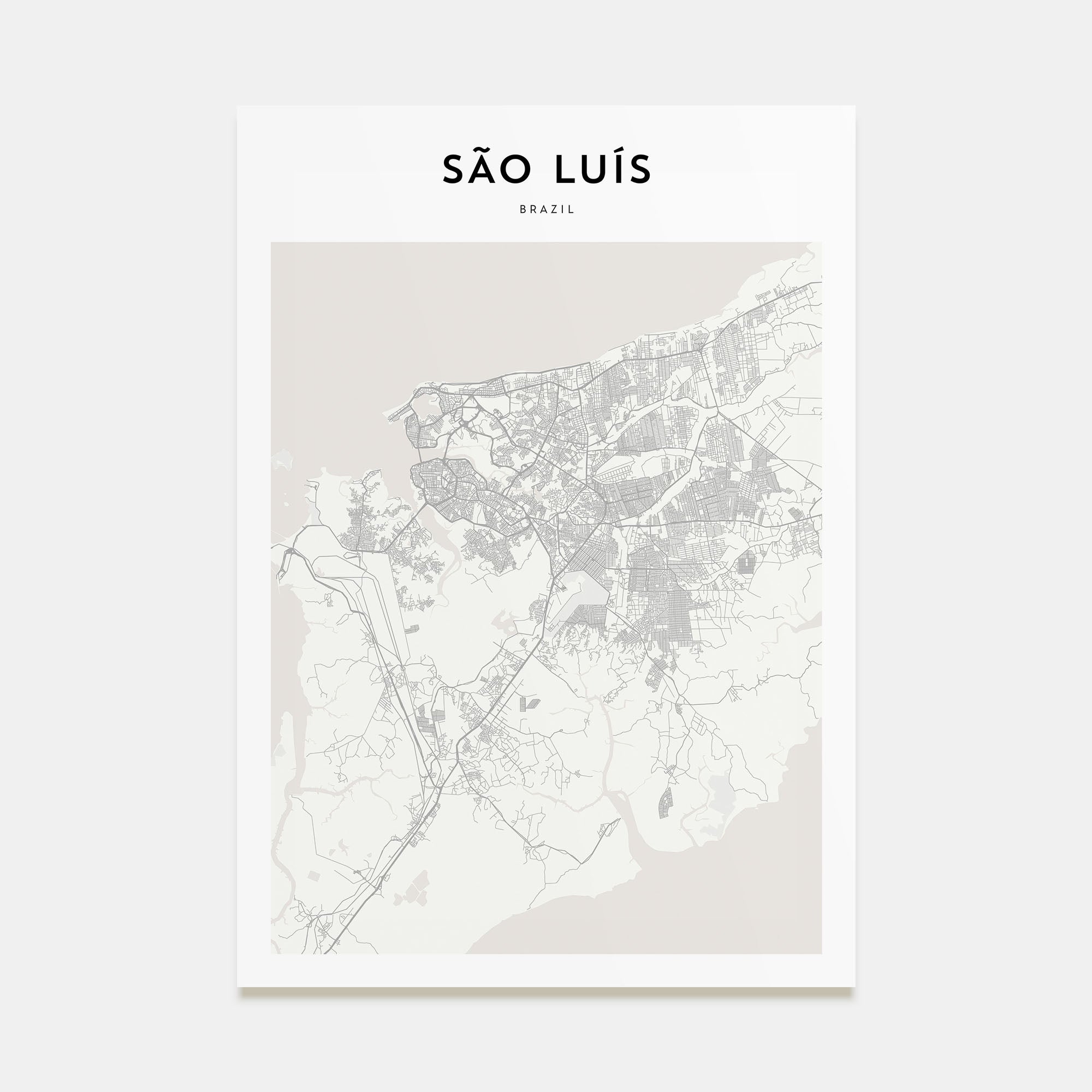 São Luís Map Portrait Poster